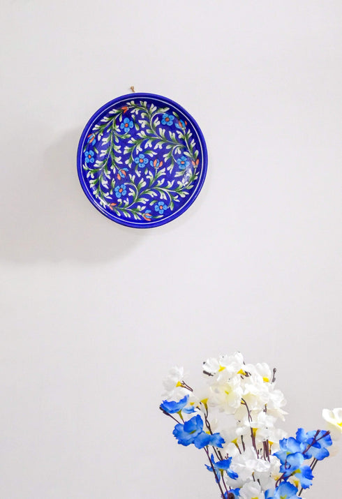 Blue Pottery HandMade Wall Plate